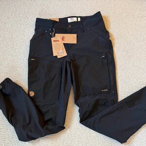 NWT Fjällräven Keb Agile Trousers W Women’s Trekking pants Black, 8, Orig $195